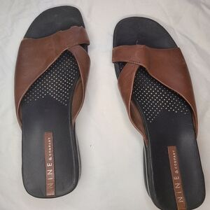 Nine & Company Brown Leather Sandals